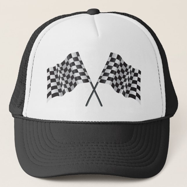 Gorra De Camionero banderas cruzadas a cuadros (Anverso)