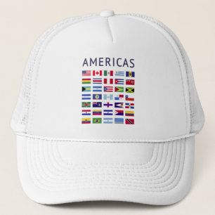 Gorra De Camionero Banderas del país América Banderas nacionales Amér