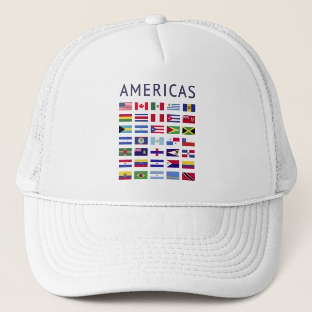 Gorra De Camionero Banderas del país América Banderas nacionales Amér (Anverso)