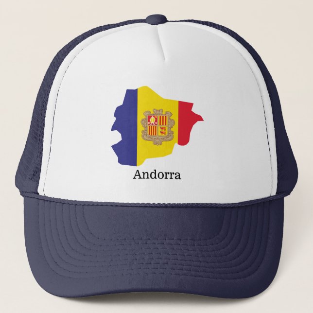 Gorra De Camionero Banderas y países Andorra (Anverso)