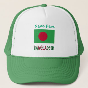 Gorra De Camionero Bangladesh Bandera Bangladesí Verde Personalizada