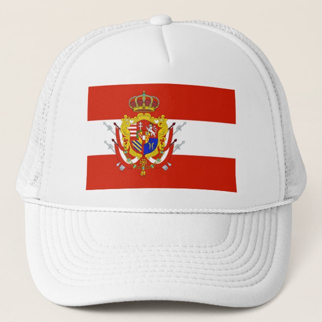 Gorra De Camionero Banner blanco rojo Gran Ducado de la Toscana (Anverso)