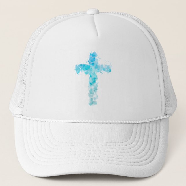 Gorra De Camionero Baptismo cristiano de color azul (Anverso)