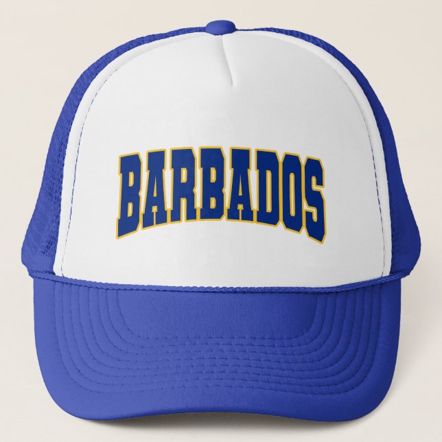 Gorra De Camionero Barbados Varsity Bajan Caribe barbadense (Anverso)
