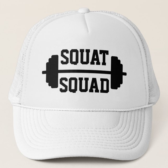 Gorra De Camionero Barbell agazapado del pelotón del entrenamiento (Anverso)