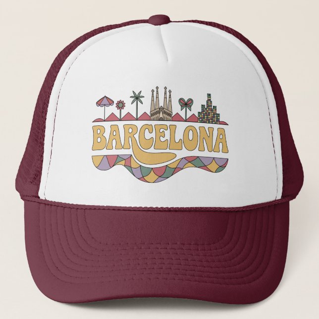 Gorra De Camionero Barcelona Spain Europe (Anverso)
