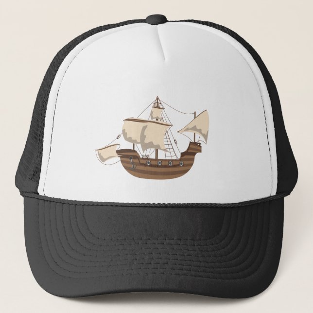Gorra De Camionero Barco pirata (Anverso)