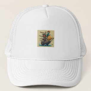 Gorra De Camionero barco pirata con un loro