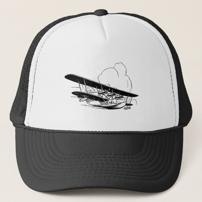 Gorra De Camionero Barco volador vintage (Anverso)