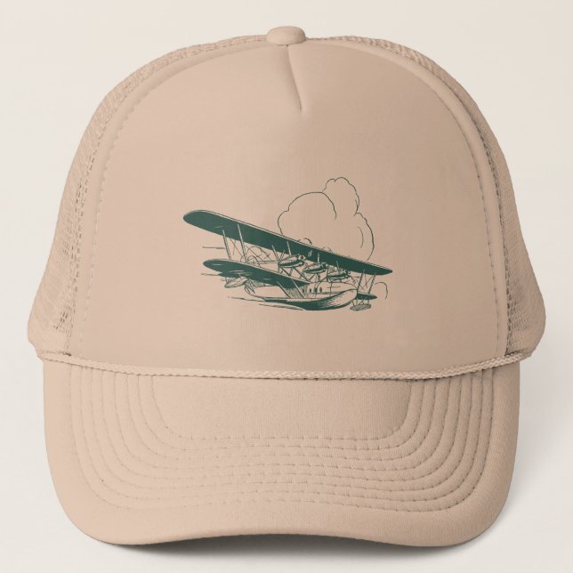 Gorra De Camionero Barco volador vintage (Anverso)