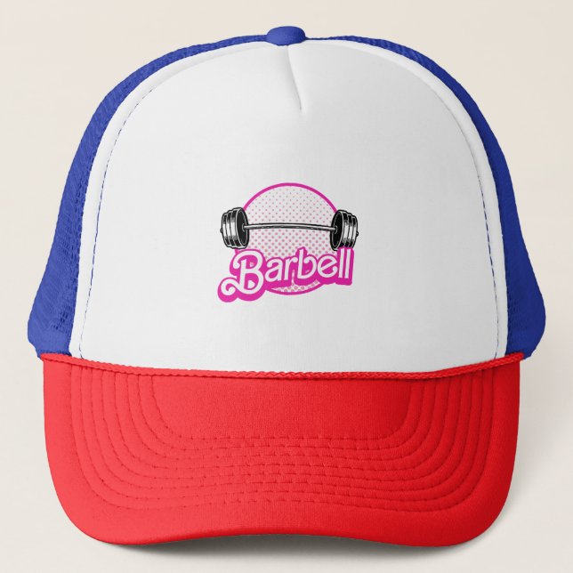 Gorra De Camionero Barra de pesas - rosa (Anverso)