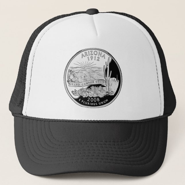 Gorra De Camionero Barrio Estatal de Faux Arizona (Anverso)
