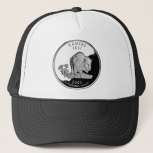 Gorra De Camionero Barrio Estatal de Faux Kansas
