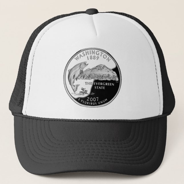 Gorra De Camionero Barrio Estatal de Faux Washington (Anverso)