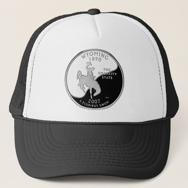 Gorra De Camionero Barrio Estatal de Faux Wyoming (Anverso)