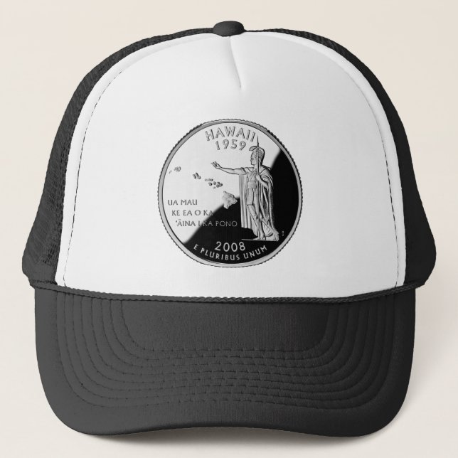 Gorra De Camionero Barrio Faux del estado de Hawaii (Anverso)