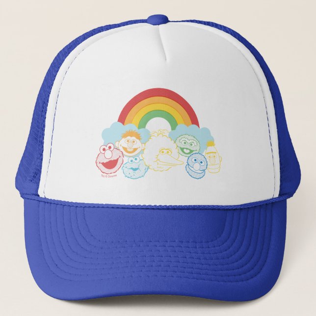 Gorra De Camionero Barrio Sésamo | Gráfico arcoiris (Anverso)