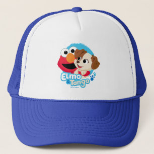 Gorra De Camionero Barrio Sésamo   Insignia Elmo y Tango