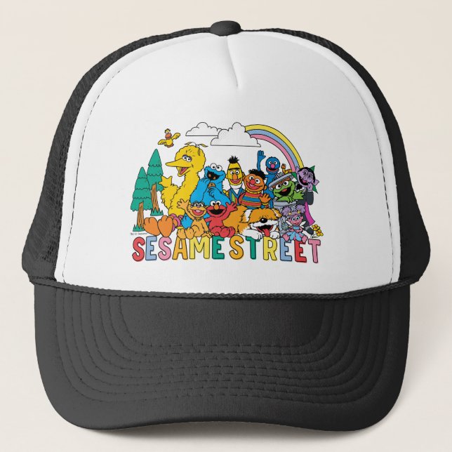 Gorra De Camionero Barrio Sésamo | Ola arcoiris (Anverso)