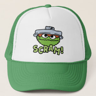 Gorra De Camionero Barrio Sésamo   Oscar el Grouch Scram!