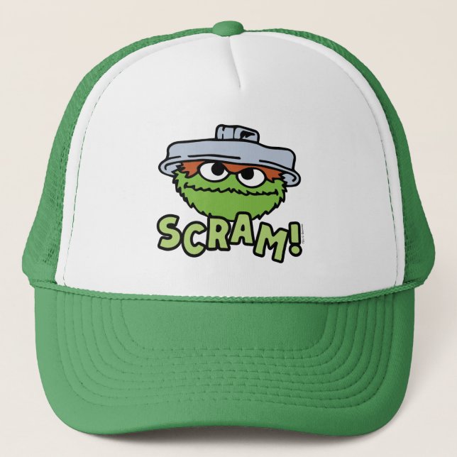 Gorra De Camionero Barrio Sésamo | Oscar el Grouch Scram! (Anverso)