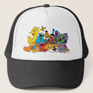 Gorra De Camionero Barrio Sésamo Retrato de grupo Sesame Pals
