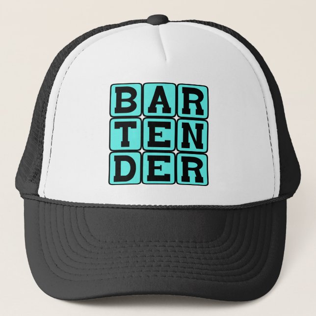 Gorra De Camionero Bartender, dispensador de bebidas (Anverso)