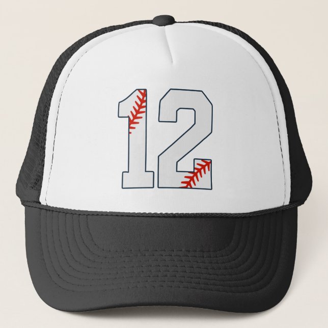 Gorra De Camionero Baseball Jersey Number 12 (Anverso)