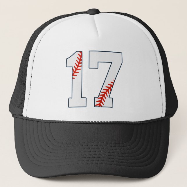 Gorra De Camionero Baseball Jersey Number 17 (Anverso)