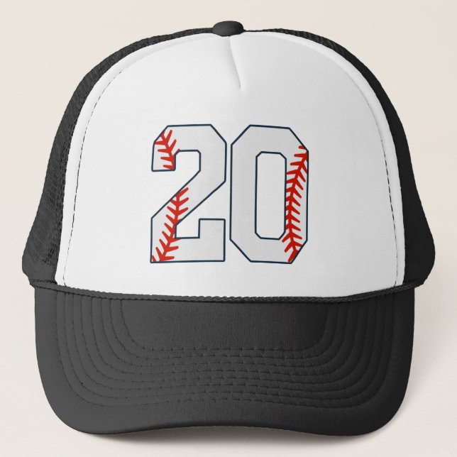 Gorra De Camionero Baseball Jersey Number 20 (Anverso)