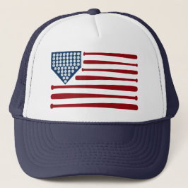 Gorra De Camionero Baseball USA Bandera Bats & Bolas - GraphicLoveSho