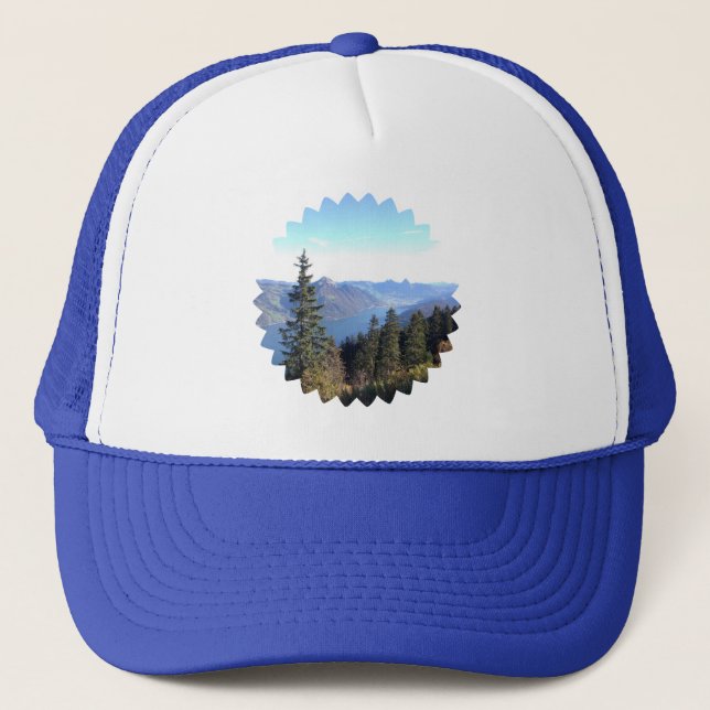 Gorra De Camionero Basecap mit Berg- und Waldmotiv – Natur pur (Anverso)