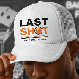 Gorra De Camionero Basketball Bachelor Party Last Shot Orange & White