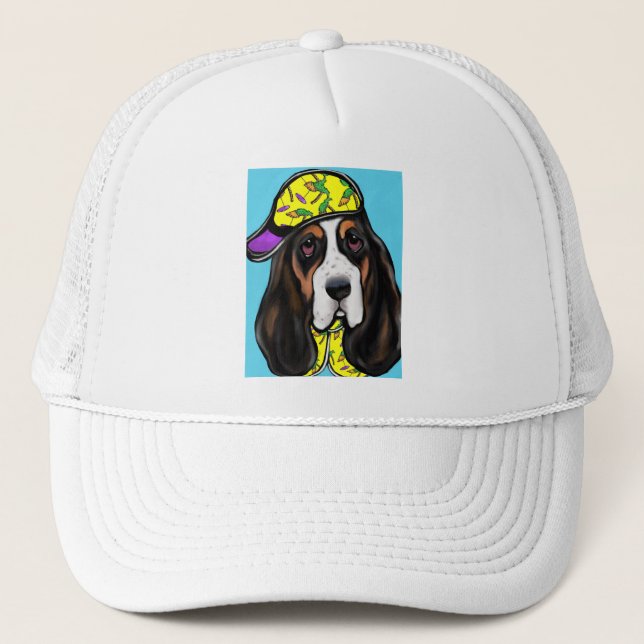 Gorra de camionero Basset Hound (Anverso)