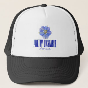 Gorra De Camionero Bastante Inestable: Camiseta Azul Floral