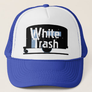 Gorra De Camionero Basura blanca de consumición del casquillo del