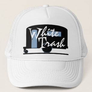 Gorra De Camionero Basura blanca de consumición del casquillo del
