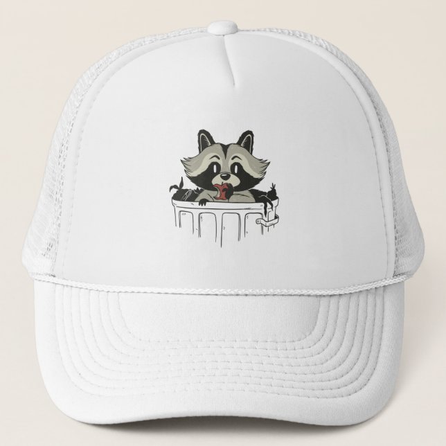 Gorra De Camionero basura de mapache (Anverso)