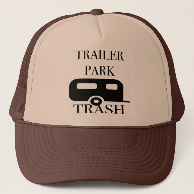 Gorra De Camionero Basura del parque de caravanas (Anverso)