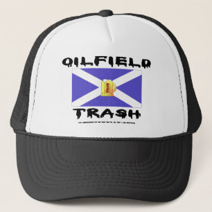 Gorra De Camionero Basura escocesa del campo petrolífero, casquillo