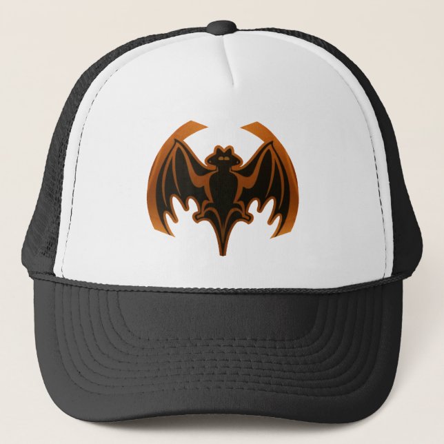 Gorra De Camionero Bat Brown El MUSEO Zazzle Regalos (Anverso)