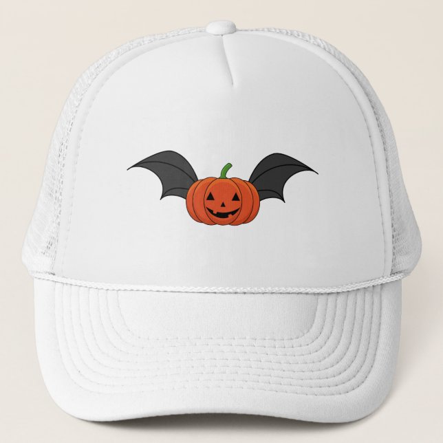 Gorra De Camionero Bate de calabaza de Halloween (Anverso)