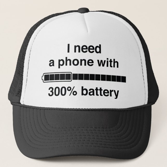Gorra De Camionero Batería del 300% (Anverso)