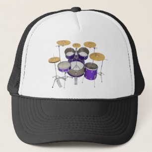 Gorra De Camionero Batería púrpura: