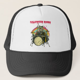 Gorra De Camionero Baterista de gato zombie