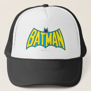 Gorra De Camionero Batman   Logotipo azul amarillo vintage