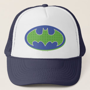 Gorra De Camionero Batman   Símbolo morado y verde