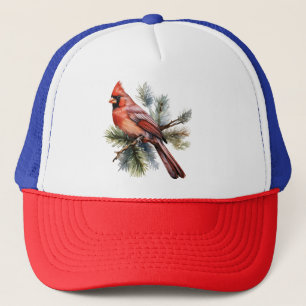 Gorra De Camionero Bayas Rojas Vibrantes con Hojas Verdes Lujuriantes