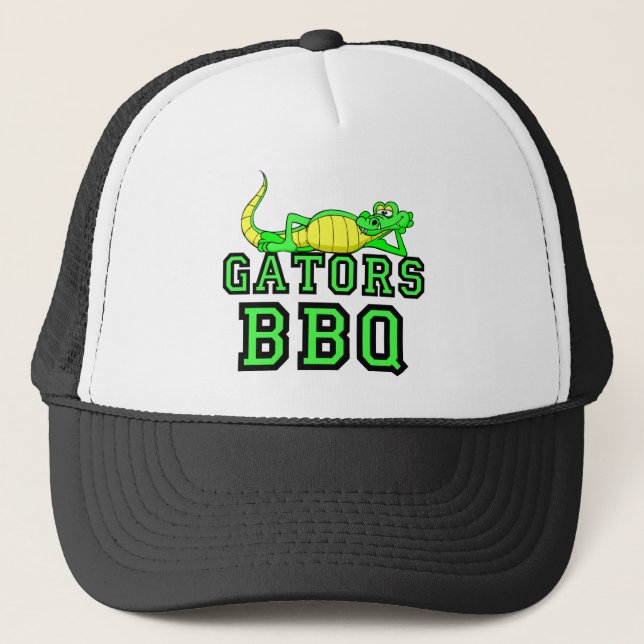 Gorra De Camionero Bbq de los cocodrilos (Anverso)
