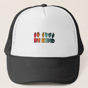 Gorra De Camionero Be Kind ASL American Rótulo Language